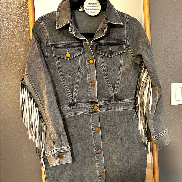 Cloud Ten Dresses & Skirts - Women's Fringe Denim Mini Dress.NWT